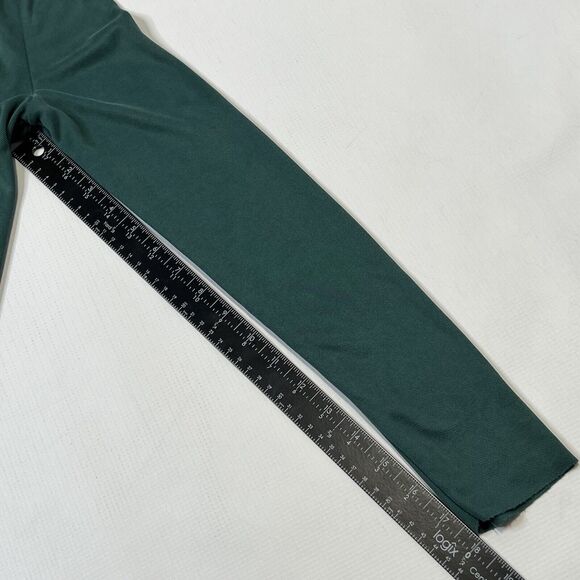 Trouve Dark Green Tunic Size Small, V Neck, Long Sleeve, Side Slit, High Low - Picture 7 of 8